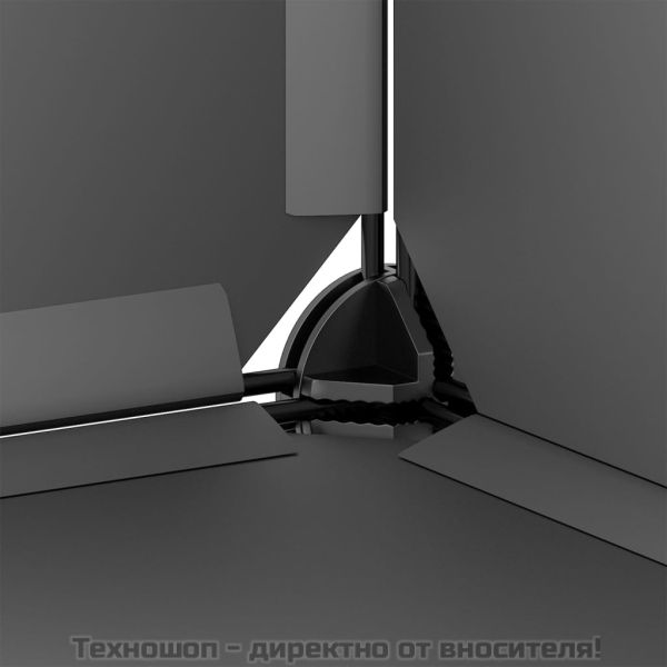 Клетка за малки животни, черна, 142x74x93 см, PP и стомана