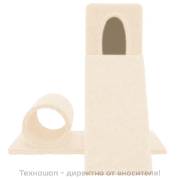 Котешко дърво със сизален стълб, кремаво, 59 см