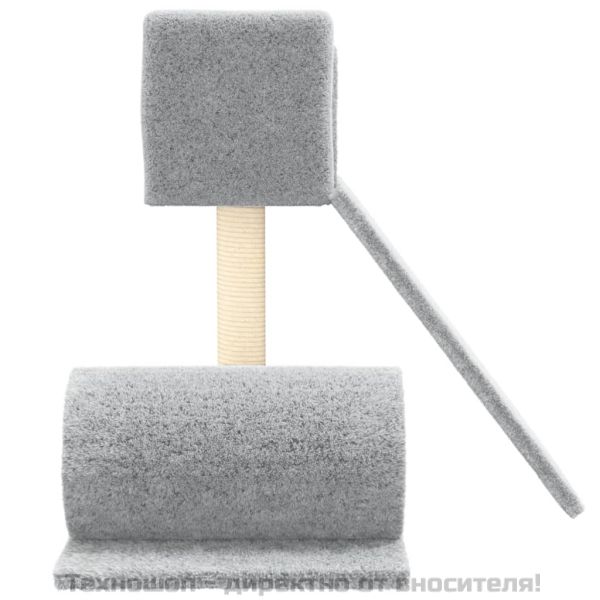 Котешко дърво със сизален стълб, светлосиво, 59 см