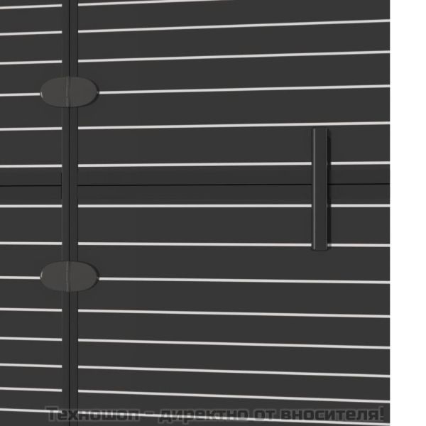 Сгъваем душ параван, ESG стъкло, 120x140 см, черен