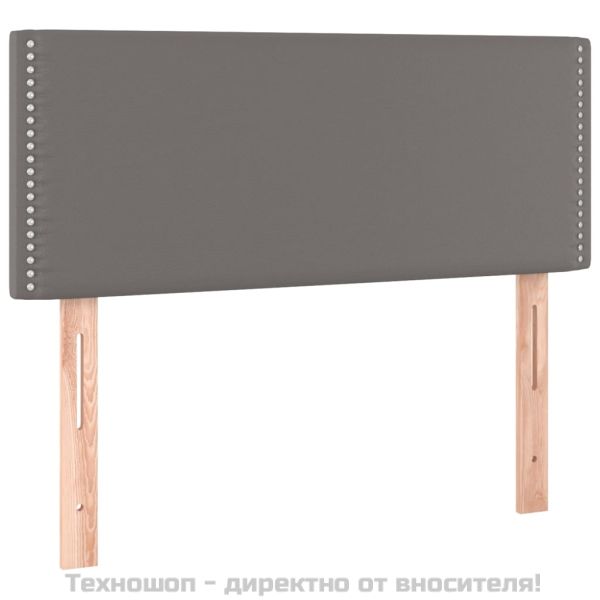 Горна табла за легло, сива, 100x5x78/88 см, изкуствена кожа