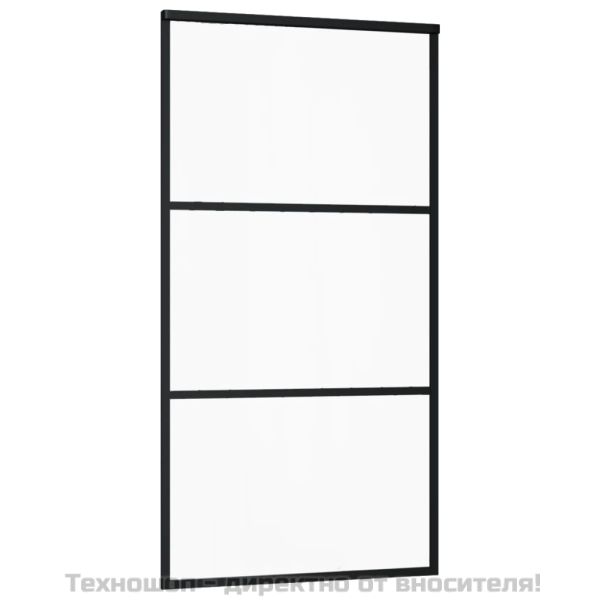 Плъзгаща се врата с механизъм ESG стъкло и алуминий 102x205 см