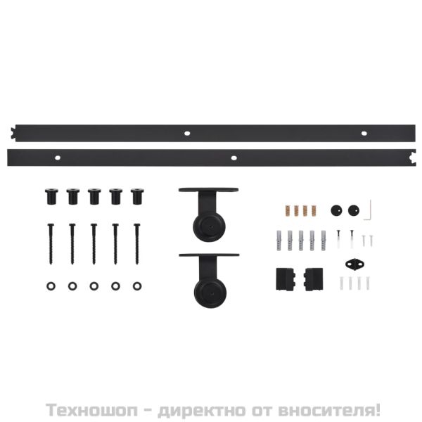 Плъзгаща се врата с механизъм ESG стъкло и алуминий 102x205 см
