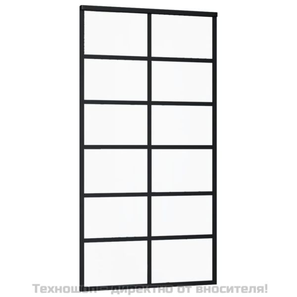 Плъзгаща се врата с механизъм ESG стъкло и алуминий 102x205 см