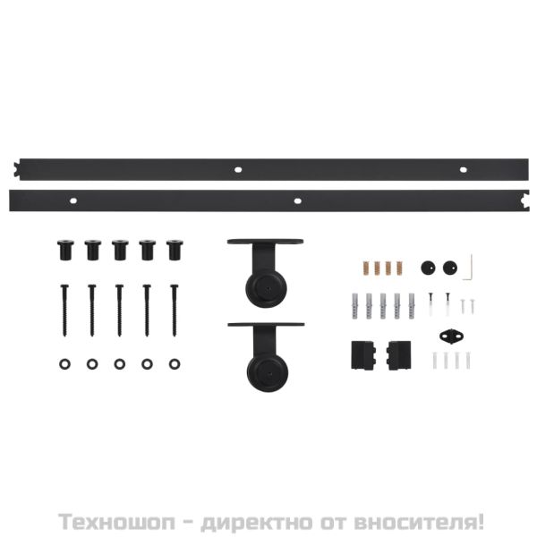 Плъзгаща се врата с механизъм ESG стъкло и алуминий 102x205 см