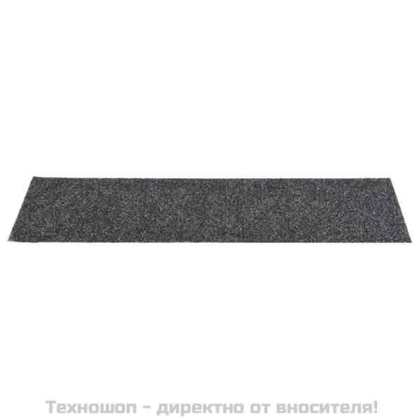 Изтривалки за стълби, самозалепващи се, 15 бр., 76x20 см, сиви, правоъгълни