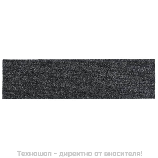 Изтривалки за стълби, самозалепващи се, 15 бр., 76x20 см, сиви, правоъгълни