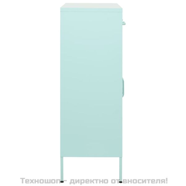 Шкаф за съхранение, мента, 80х35х101,5 см, стомана