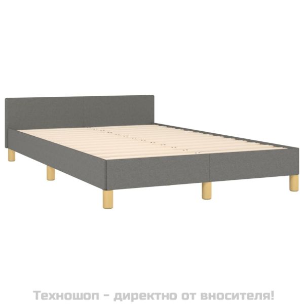 Рамка за легло без матрак, тъмносива, 120x200 см, плат