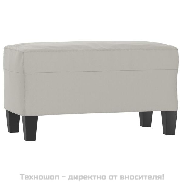 Пейка, светлосива, 70x35x41 см, микрофибърен плат