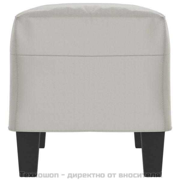 Пейка, светлосива, 70x35x41 см, микрофибърен плат