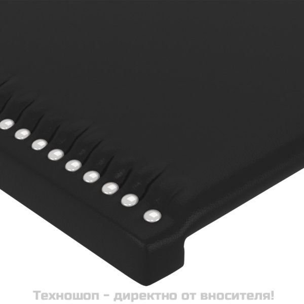 Горни табли за легло 2 бр черни 72x5x78/88 см изкуствена кожа