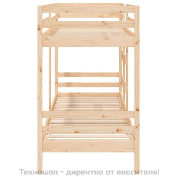 Двуетажно легло без матрак 90x200 cm масивна дървесина бор