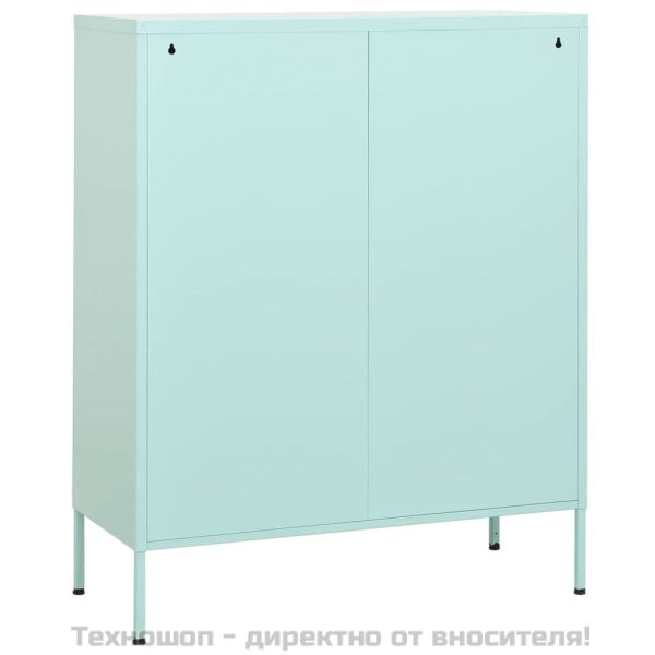 Шкаф за съхранение, мента, 80х35х101,5 см, стомана