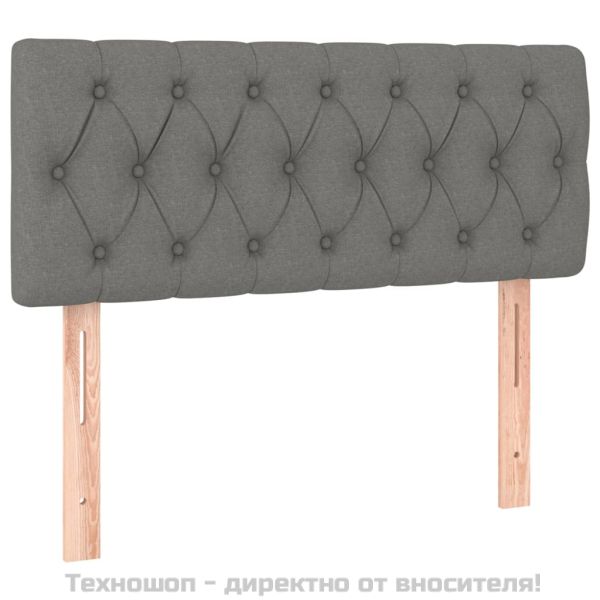 Горна табла за легло, тъмносива, 100 x 7 x 78/88 см, плат