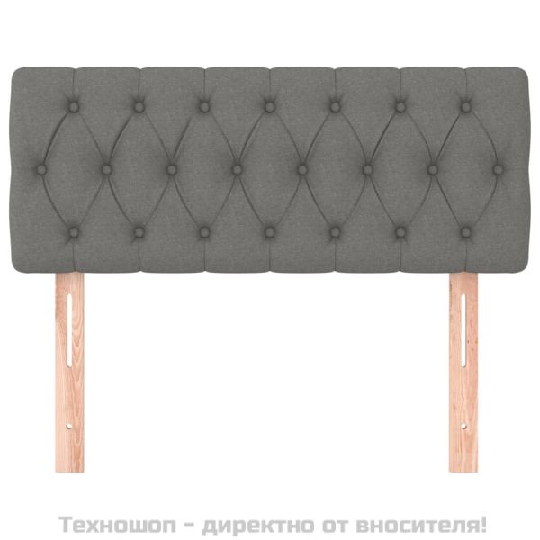 Горна табла за легло, тъмносива, 100 x 7 x 78/88 см, плат