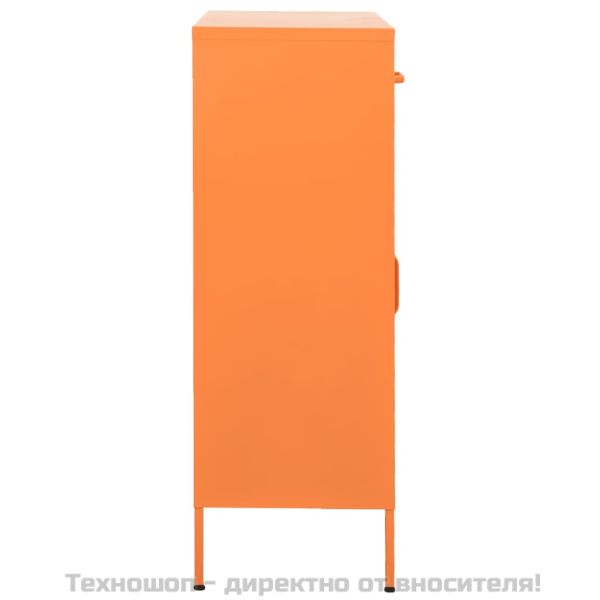 Шкаф за съхранение, оранжев, 80х35х101,5 см, стомана