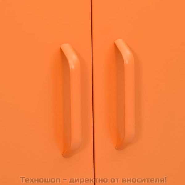 Шкаф за съхранение, оранжев, 80х35х101,5 см, стомана