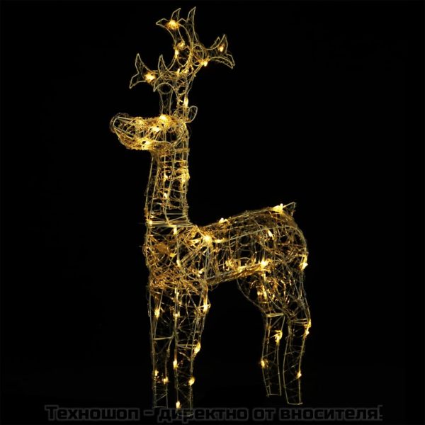 Коледна украса северни елени, 3 бр, 60x16x100 см, акрил