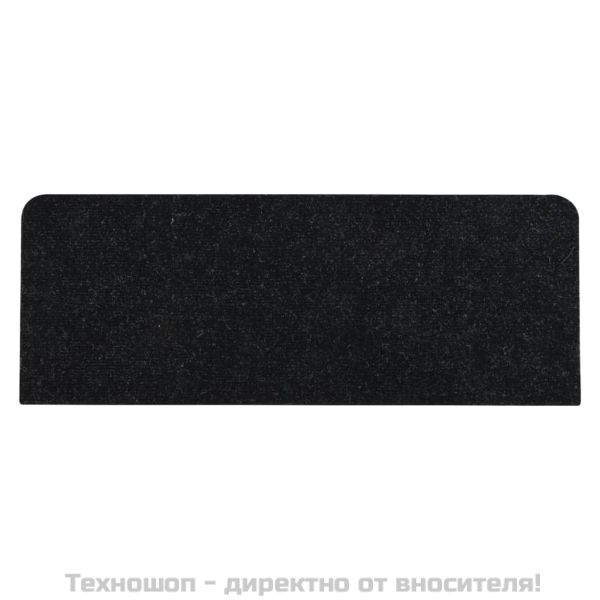 Самозалепващи стелки за стълби, 15 бр, 65x24,5x3,5 см, антрацит