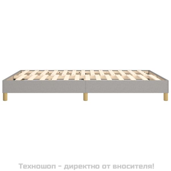 Рамка за легло с пружини, светлосив, 140x190 см, плат