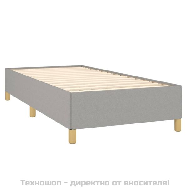 Рамка за легло без матрак, светлосива, 80x200 см, плат