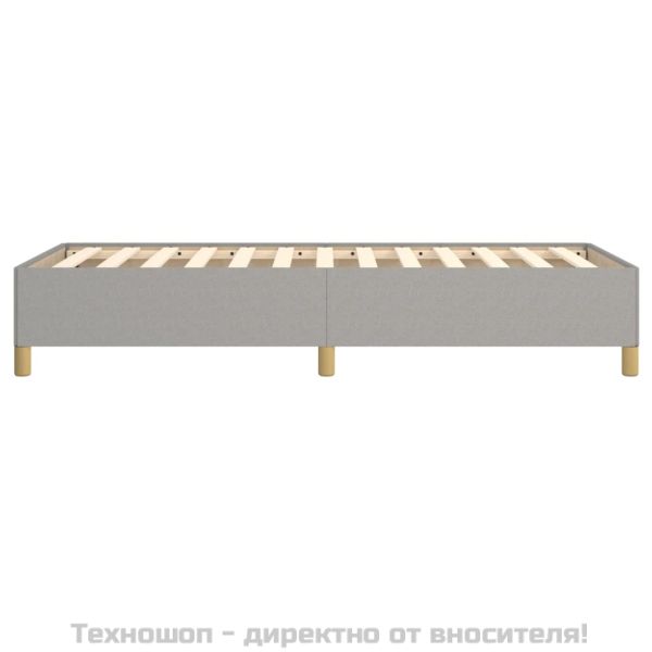 Рамка за легло без матрак, светлосива, 80x200 см, плат