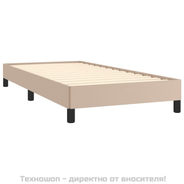 Рамка за легло, капучино, 80x200 см, изкуствена кожа