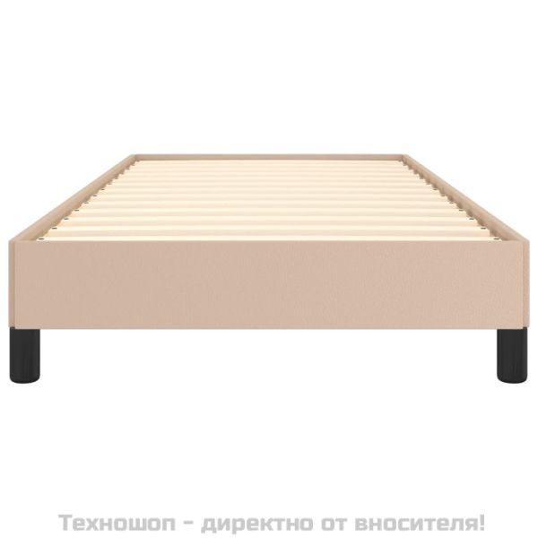 Рамка за легло, капучино, 80x200 см, изкуствена кожа