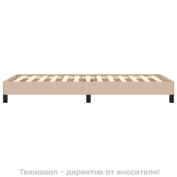 Рамка за легло, капучино, 80x200 см, изкуствена кожа