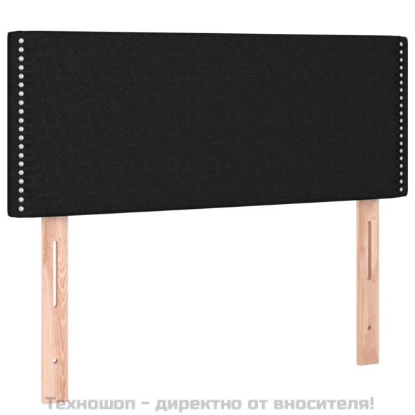 Горна табла за легло, черна, 90x5x78/88 см, плат