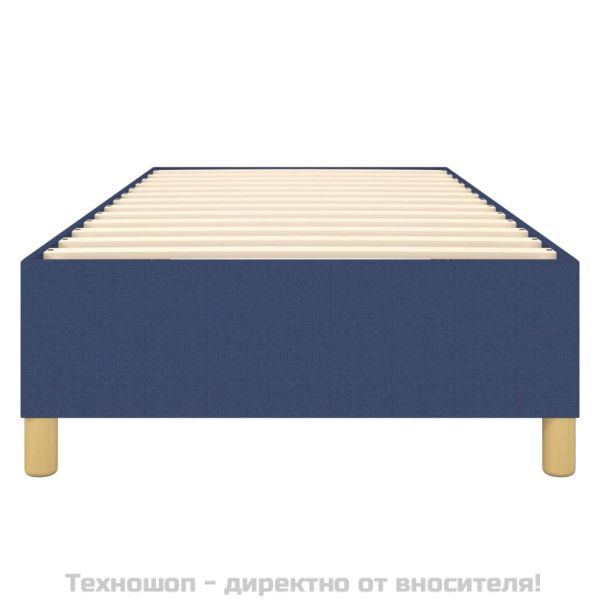Рамка за легло с пружини, Синьо, 80x200 см, плат