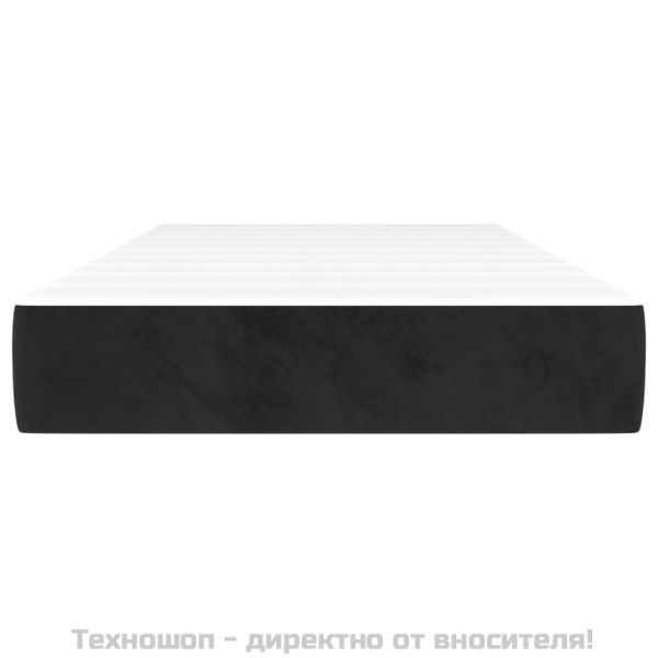 Матрак за легло с покет пружини черен 80x200x20 см кадифе