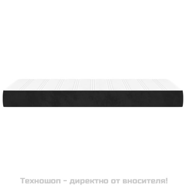 Матрак за легло с покет пружини черен 80x200x20 см кадифе