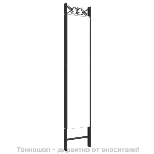 Параван за стая, 5 панела, бял, 200x200 см, текстил