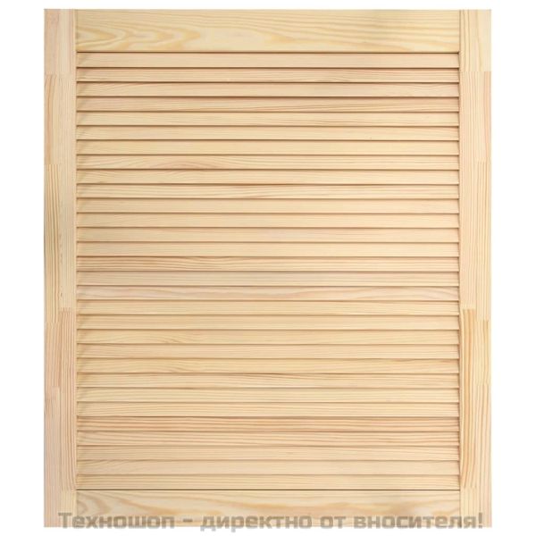 Врата за шкаф с решетен дизайн 69x59,4 см борово дърво масив