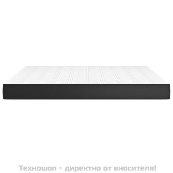 Матрак с покет пружини черен 180x200x20 см изкуствена кожа