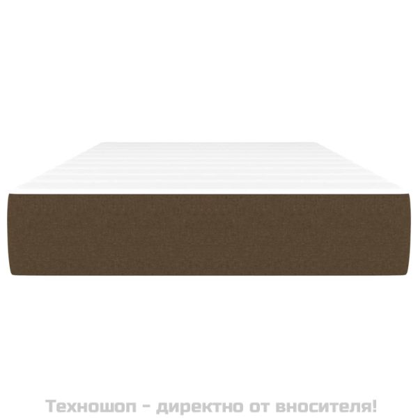 Матрак за легло с покет пружини тъмнокафяв 90x200x20 см плат