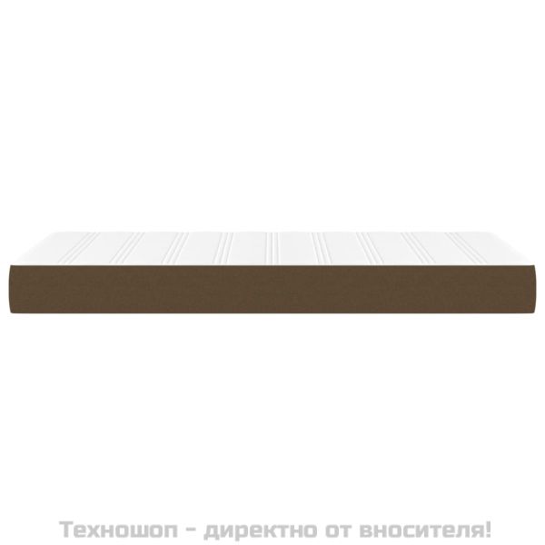 Матрак за легло с покет пружини тъмнокафяв 90x200x20 см плат