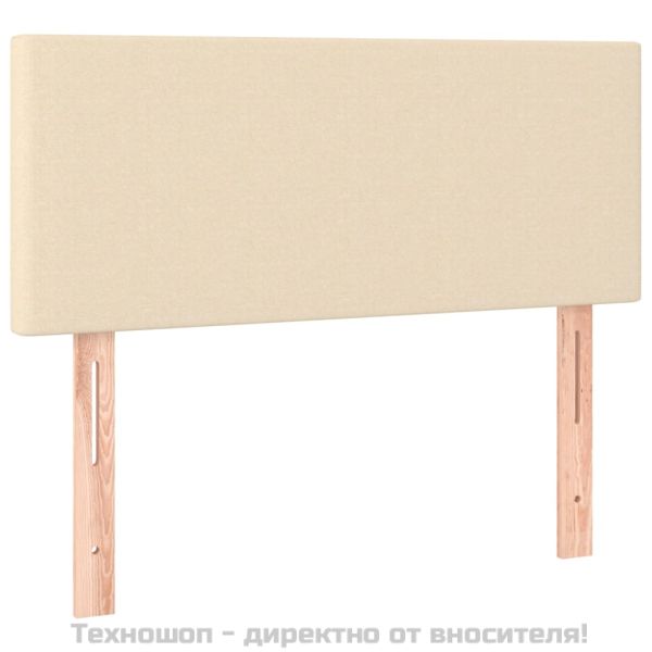 Горна табла за легло, кремава, 100x5x78/88 см, плат