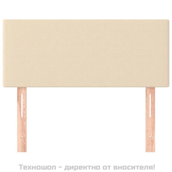 Горна табла за легло, кремава, 100x5x78/88 см, плат