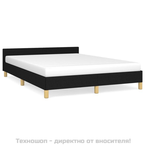 Рамка за легло без матрак, черна, 140x200 см плат