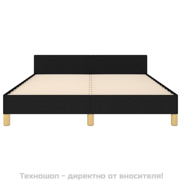 Рамка за легло без матрак, черна, 140x200 см плат