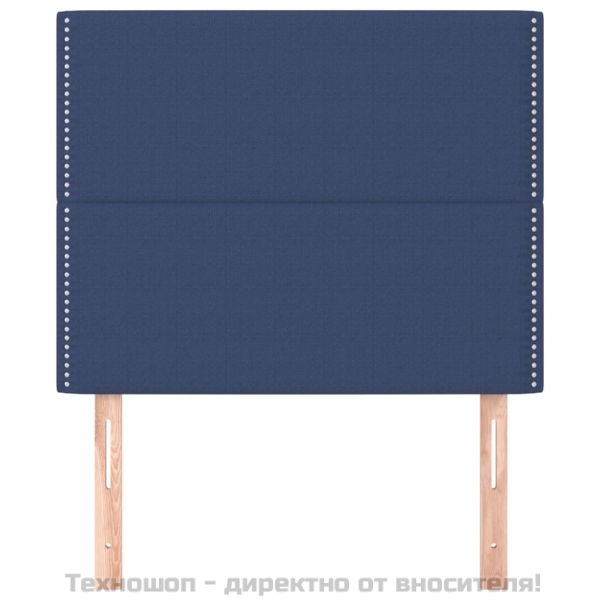 Табла за легло, синя, 100x5x118/128 см, плат