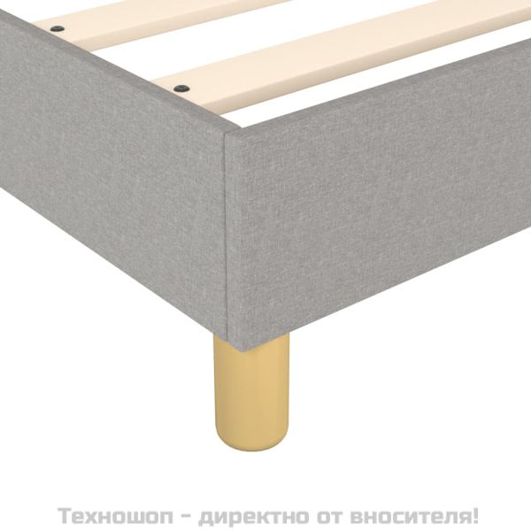 Боксспринг легло с матрак, светлосиво, 100x200 см, плат
