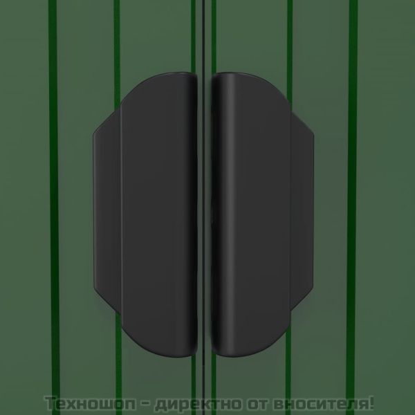 Градинска барака зелена 192x689x223 см поцинкована стомана