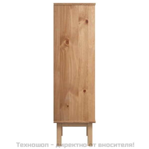 Шкаф за обувки OTTA с 3 чекмеджета, кафяво и сиво, бор масив