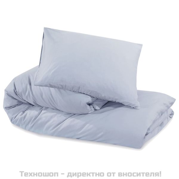 Комплект спално бельо, сив, 200x200 см, памук