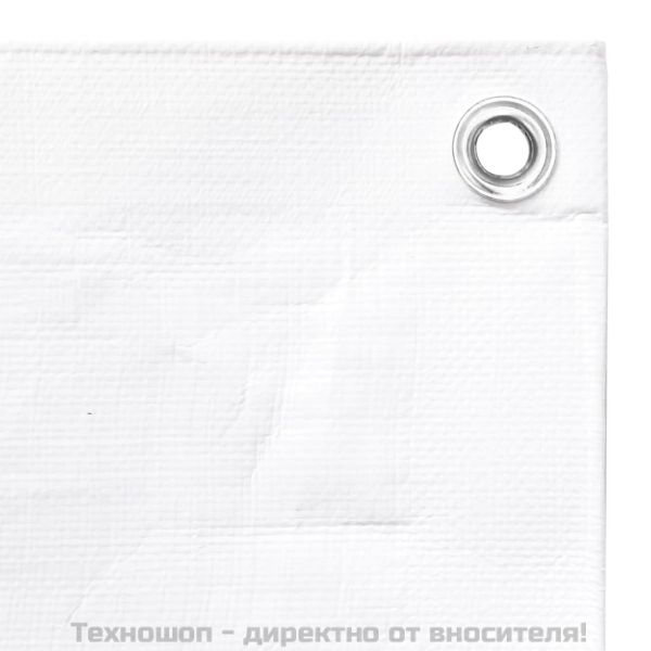 Брезент, 260 г/м², 3x4 м, бял, HDPE