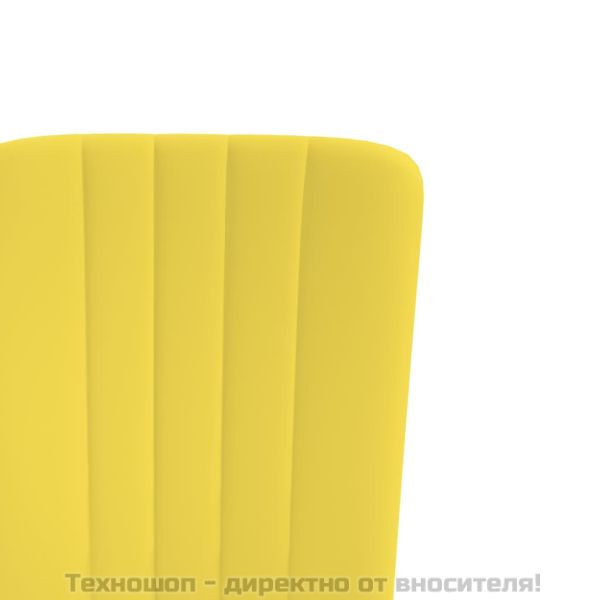 Трапезни столове, 4 бр, горчица, кадифе
